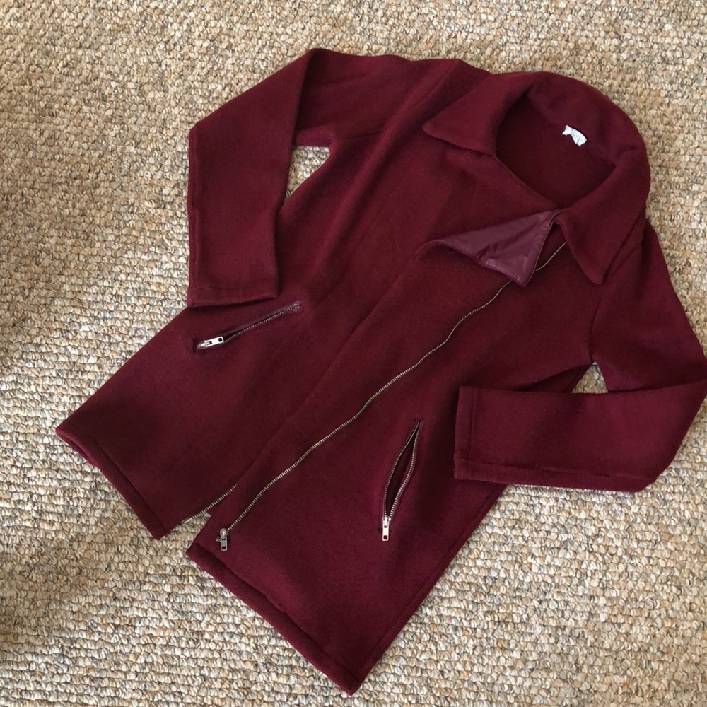 Cranberry colored jacket